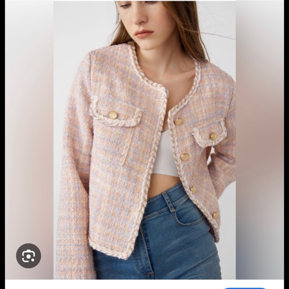 J.ING Pink Tweed Jacket NWT